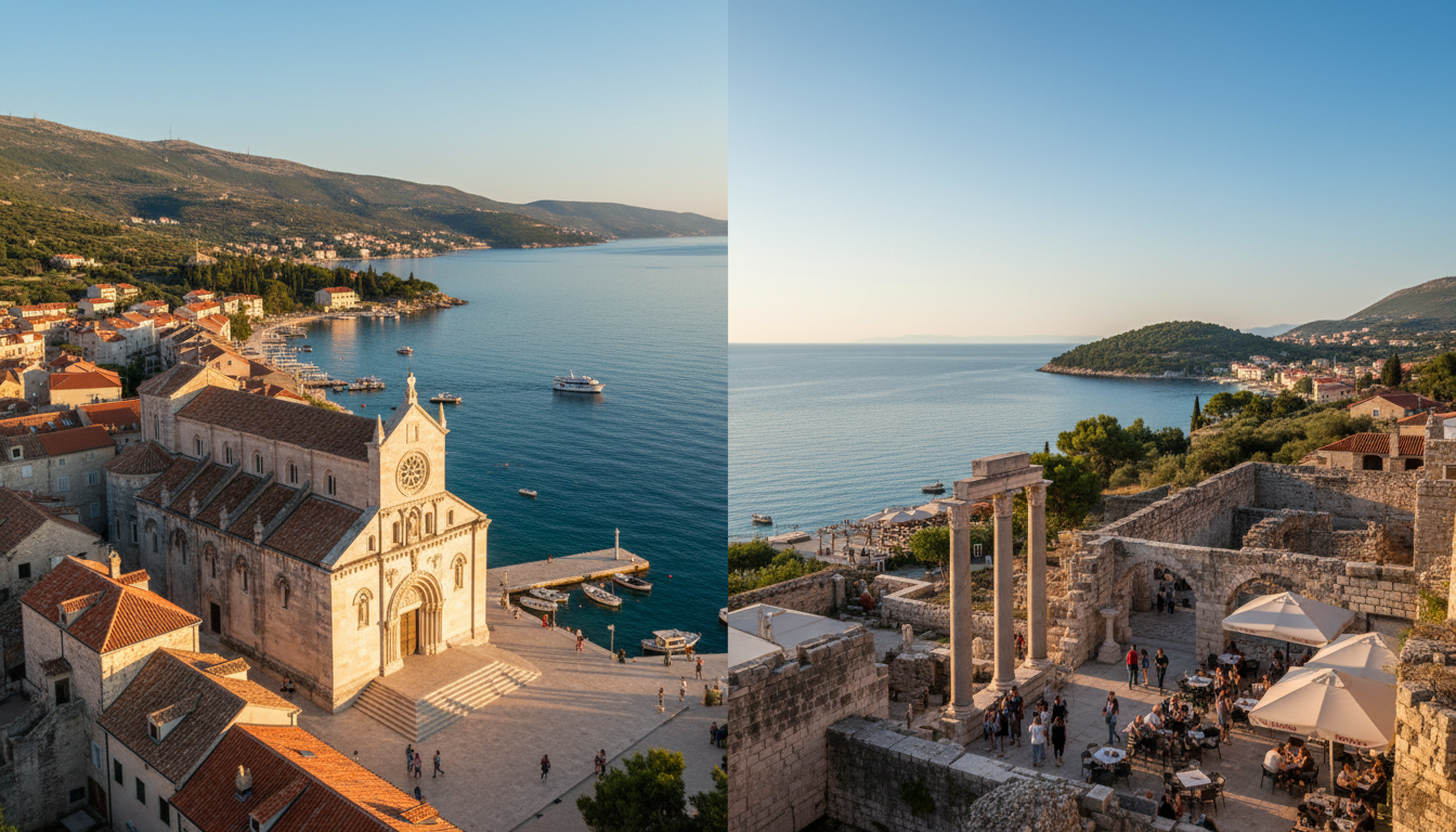 sibenik vs split travel