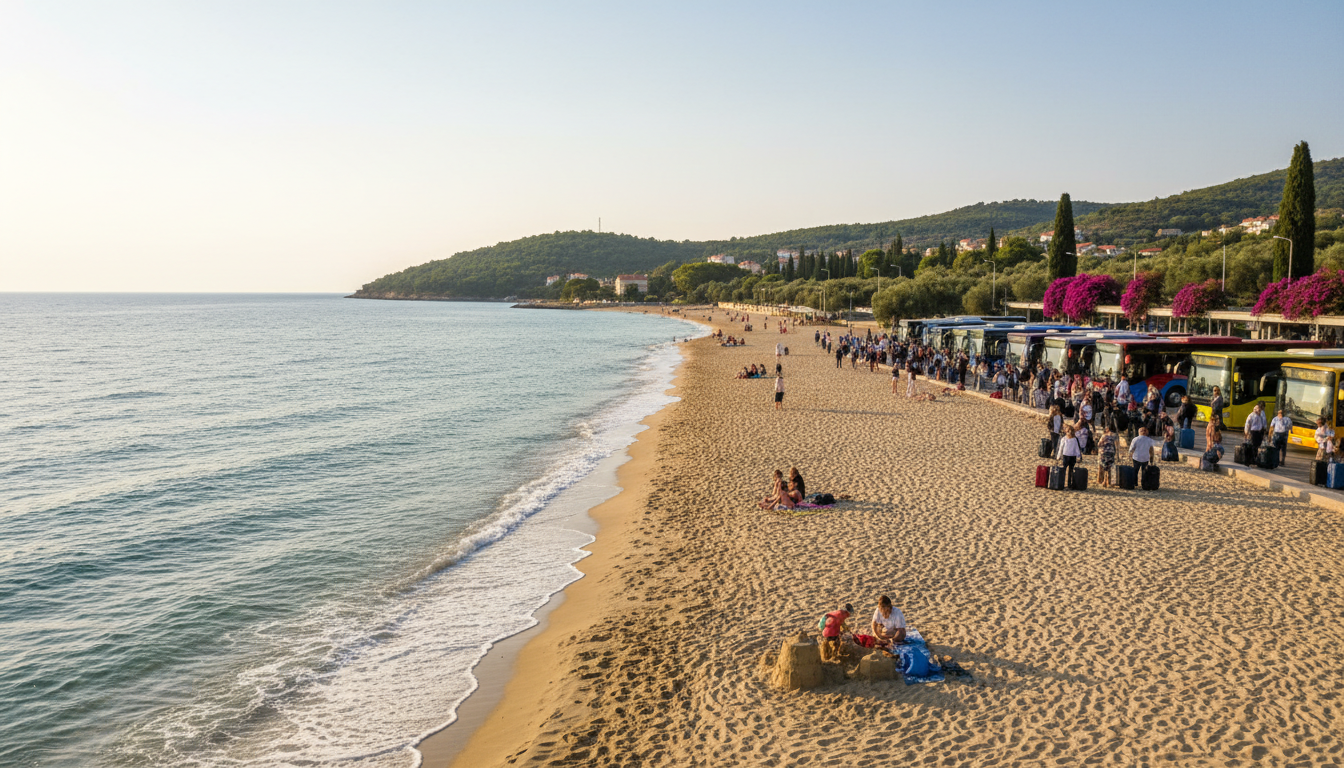 beaches near bus station sibenik